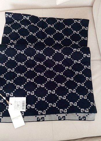 Gri Desenli Midi Street Wear Şal - Görsel 3