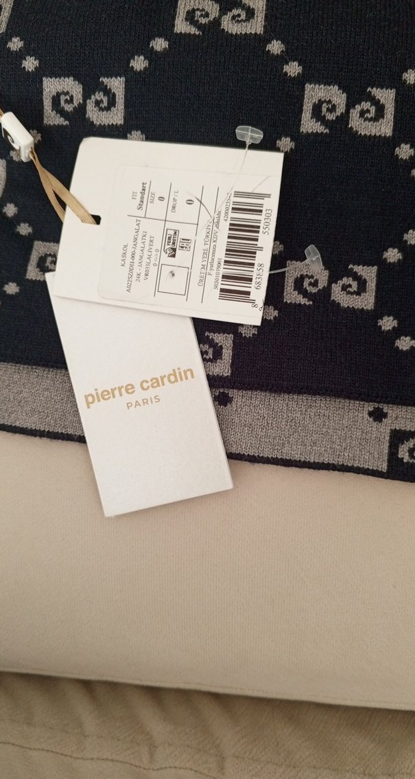 Gri Desenli Midi Street Wear Şal - Görsel 2