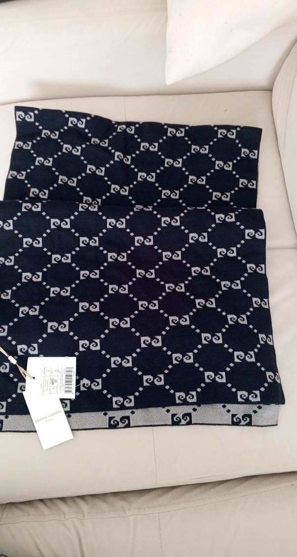 Gri Desenli Midi Street Wear Şal - Görsel 3