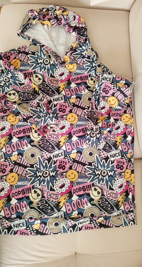 Kız Çocuk Baskılı Fermuarlı Kapüşonlu Sweatshirt - Görsel 4