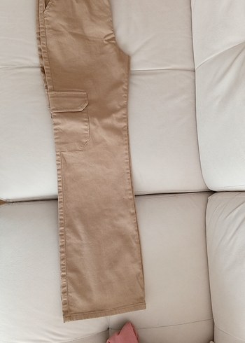 Bej kız çocuk 11-12 yaş Regular Fit Kumaş Pantolon - Görsel 5