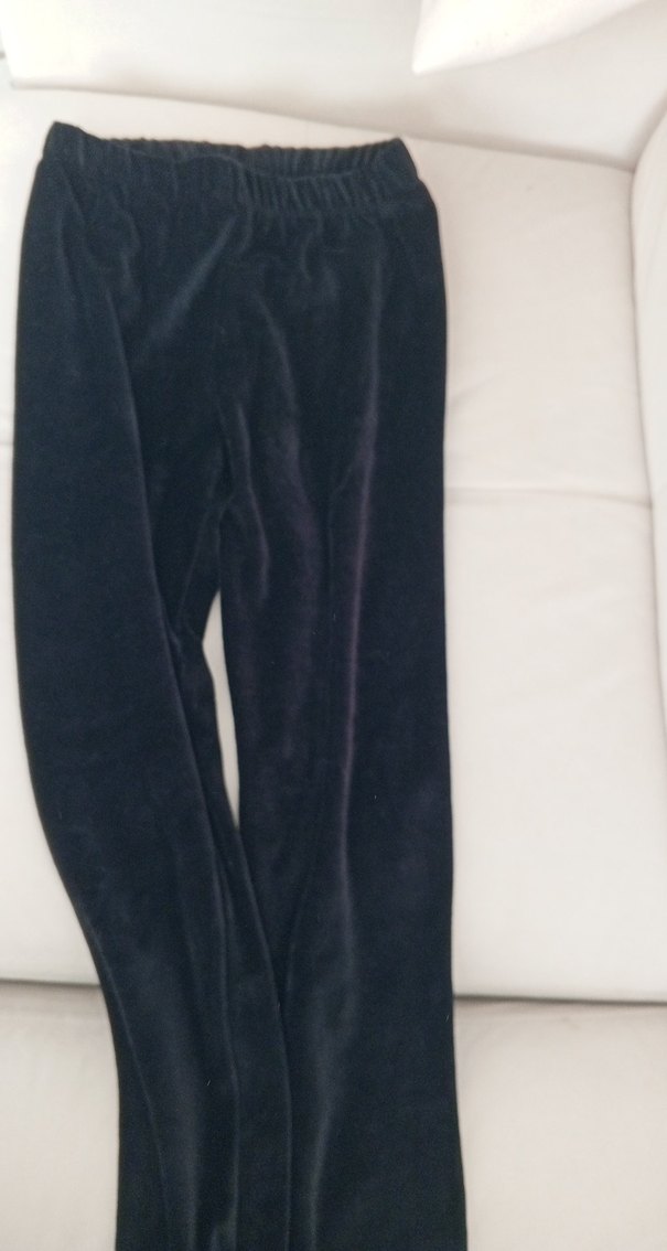 Kız Çocuk Siyah Kadife Tayt - Görsel 2