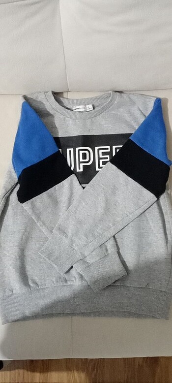 7 Yaş Beden gri Renk Koton Erkek çocuk 6-7 yaş sweatshirt