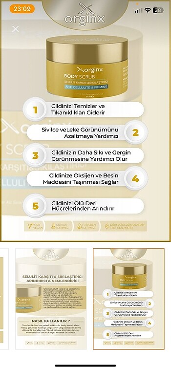 Beden Renk Selülit giderici peeling