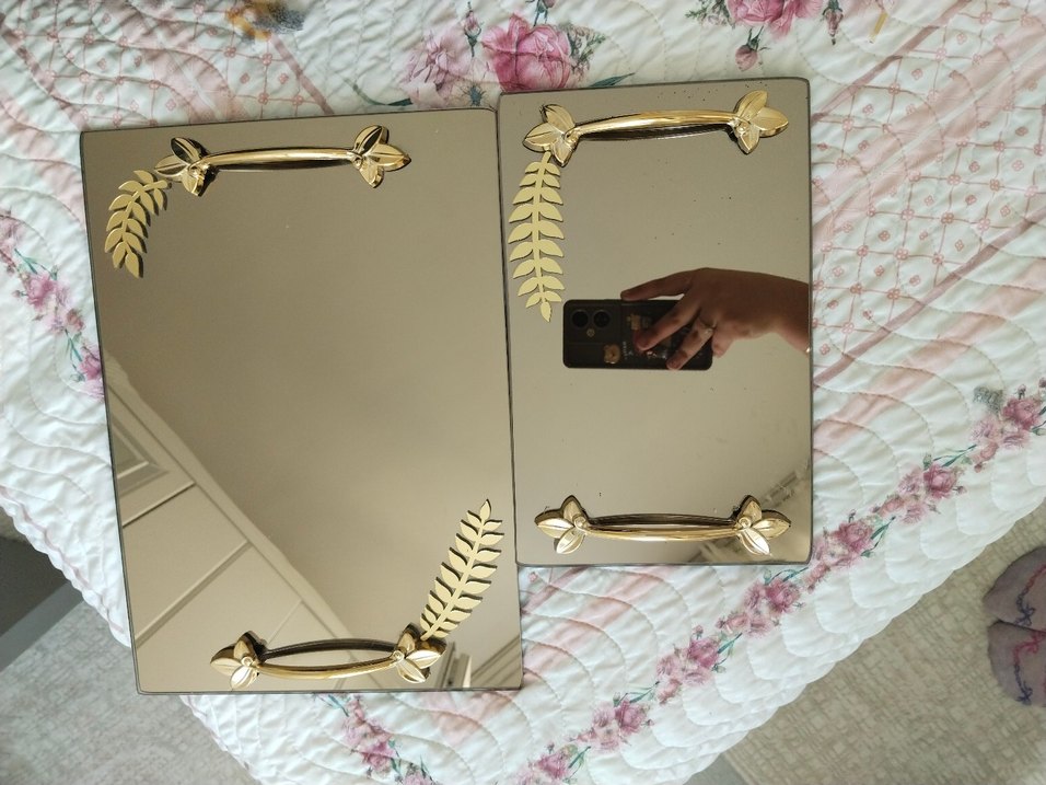 Altın Renkli Dekoratif Tepsi - Görsel 2