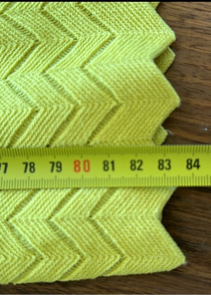 Papatya sarısı triko etek - Görsel 3