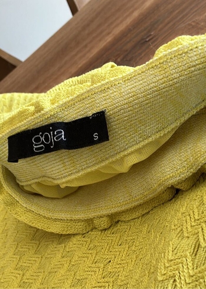 Papatya sarısı triko etek - Görsel 2