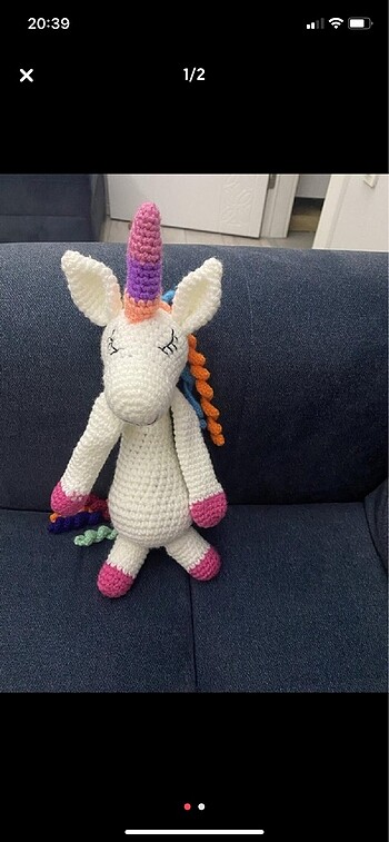 Örgü unicorn oyuncak