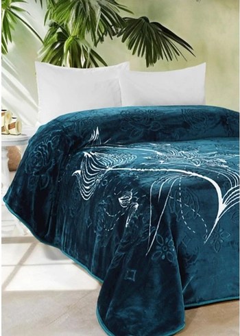 Koyu Mavi Batik Desenli Nevresim Takımı