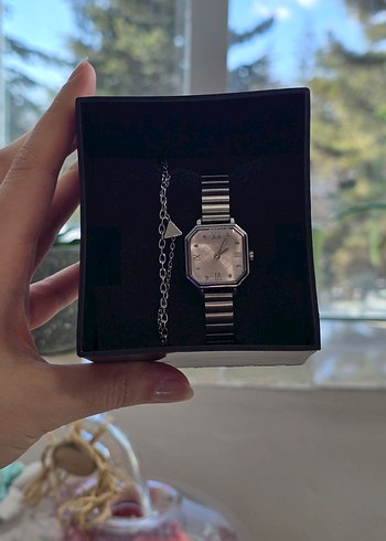 Gri Zincir Detaylı Kadın Saat - Görsel 6