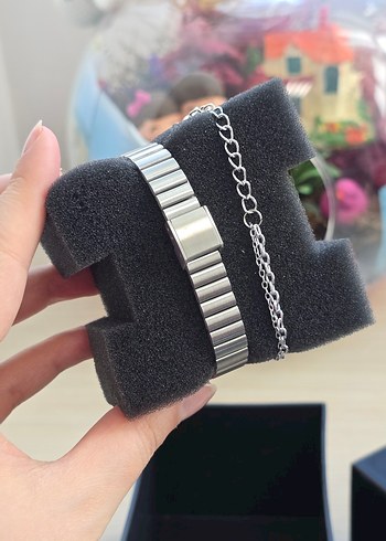 Gri Zincir Detaylı Kadın Saat - Görsel 5