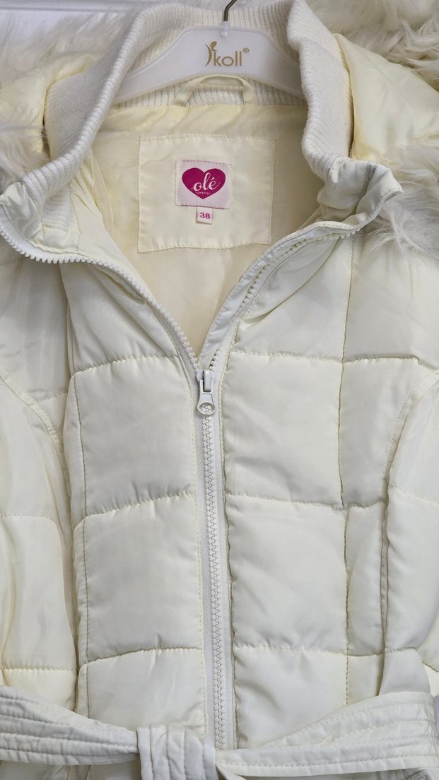 krem Kürklü Kadın Mont - Görsel 2