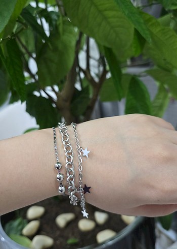 Zincir Detaylı Renkli Yılan Desenli Kadın Bileklik - Görsel 2