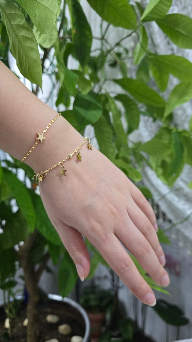 Altın Renkli Boncuklu Kadın El Zinciri - Görsel 2