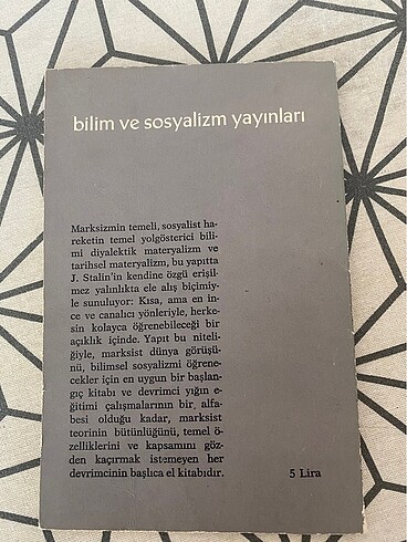 Diyalektik ve Tarihsel Materyalizm- Joseph Stalin