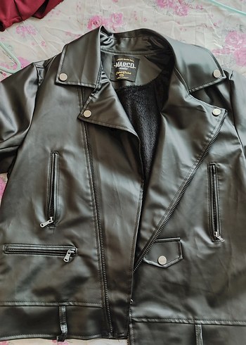 Defacto Sehir Stiline Uygun Siyah Deri Biker Ceket