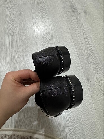 39 Beden Pierre cardin siyah kadın babet