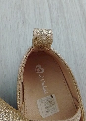 Parlak Bej Kız Çocuk Babet Fiyonklu - Görsel 3