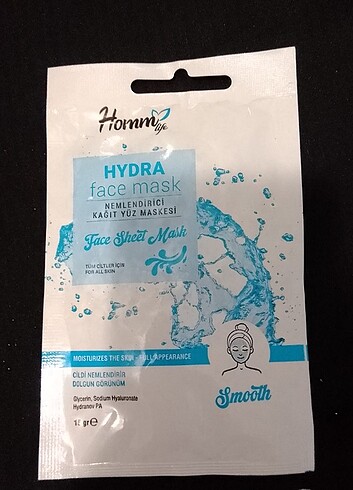 Homm life nemlendirici kağıt yüz maskesi