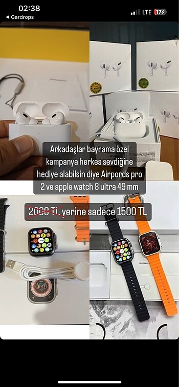 Airpords pro 2 ve apple watch 8 ultra