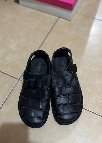 Siyah kadın Tokalı Sandalet