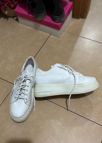 40 Beden Minimalist Beyaz Kadın Sneakers