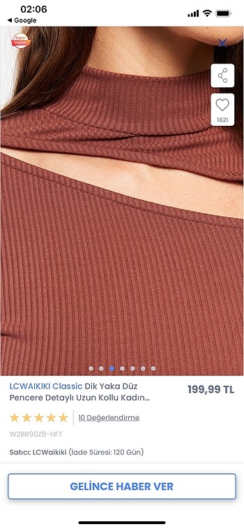 l Beden kahverengi Renk LCW Classic Pencere Detaylı Bluz