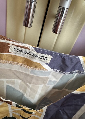 Kadın Çok Renkli V Yaka Kısa Bluz - Görsel 2