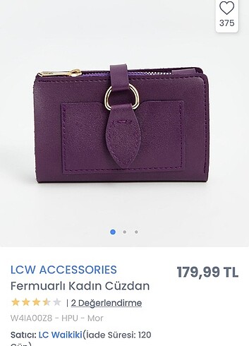 Kadın mor cuzdan