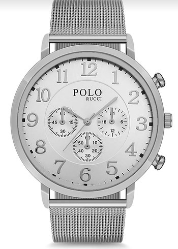 Gri Hasır Kordonlu Polo Rucci Erkek Saati