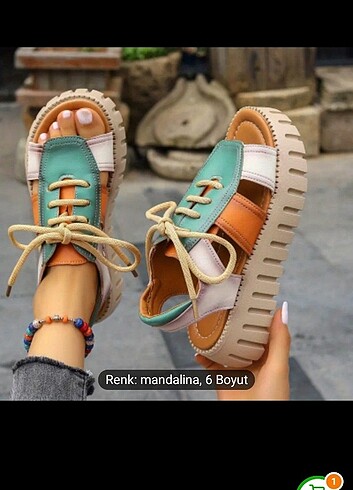 Platform topuk sandalet