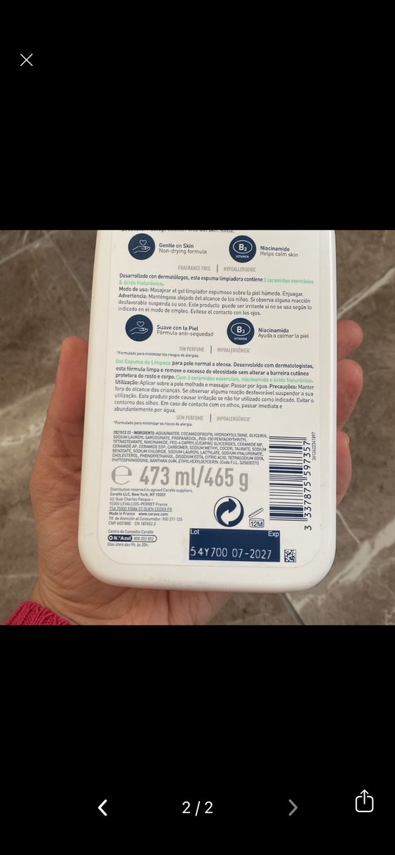 CeraVe Köpüren Yüz Temizleyici 473 ml - Görsel 2