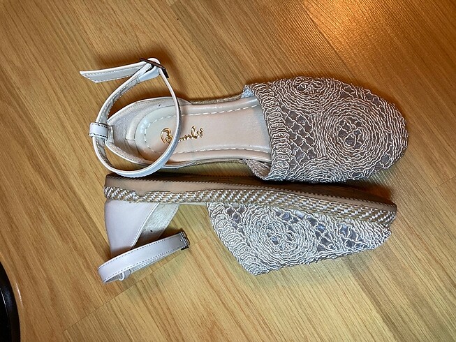 36 Beden siyah Renk Bambi espadril sandalet