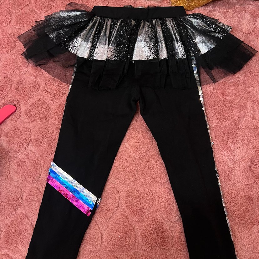 Kız Çocuk Siyah Fırfırlı Tayt kayla kids - Görsel 5