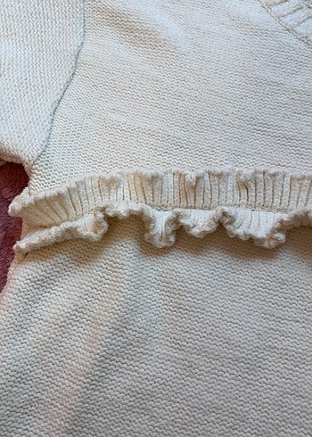 Beyaz Fırfırlı Bohem çocuk Kazak - Görsel 2