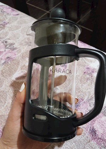 Beden Renk Karaca Siyah Cam French Press Çay-Kahve Makinesi 350 Mlgram