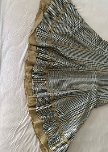 Bej Pilili Midi Hamile Etek - Görsel 2