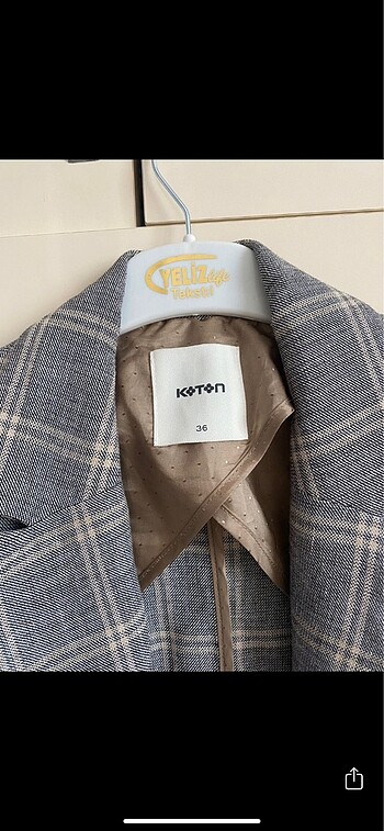 s Beden kahverengi Renk Kafın oversize blazer ceket
