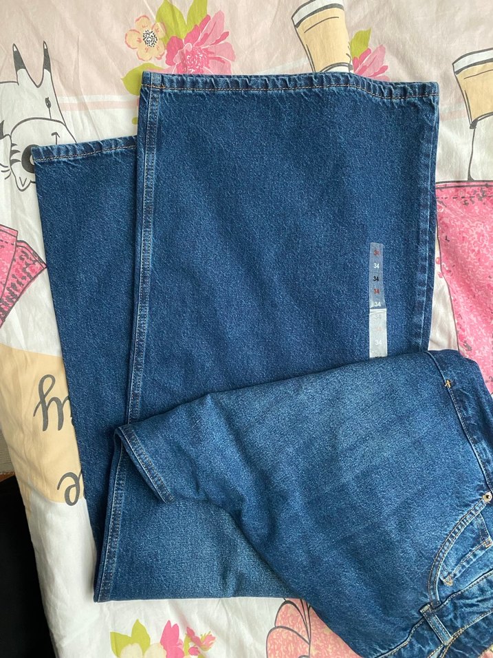 Denim Palazzo Pantolon - Görsel 2