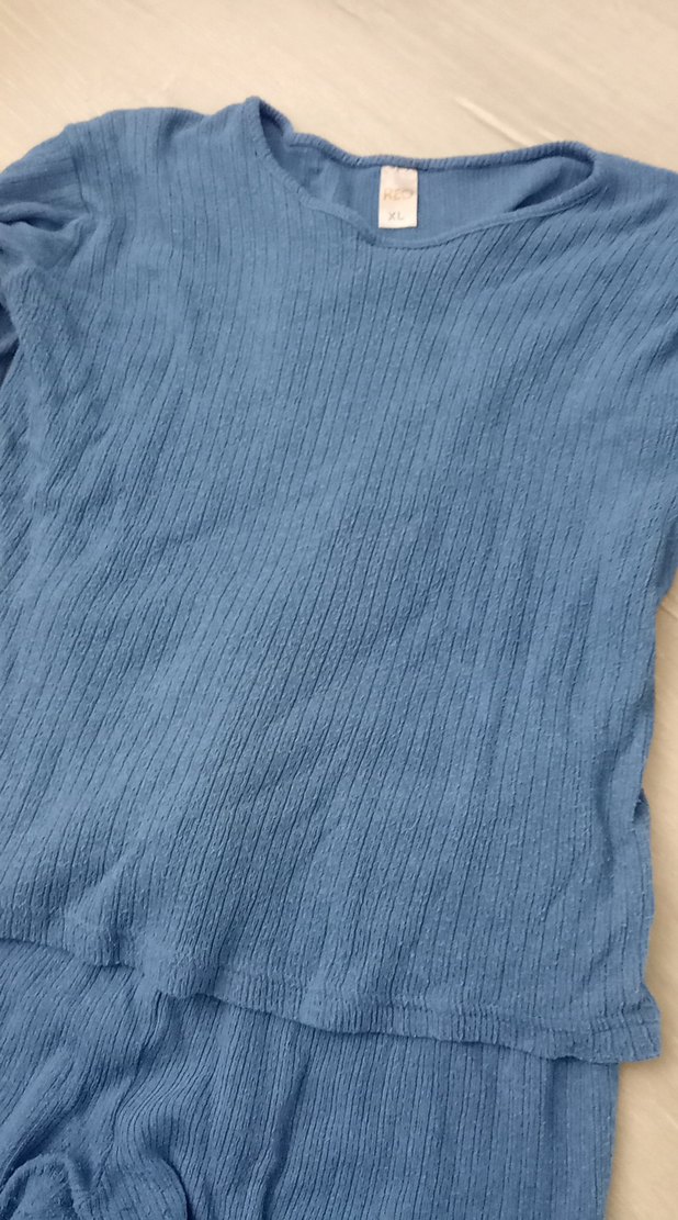 Mavi Erkek Pijama Takımı Uzun Kollu - Görsel 4