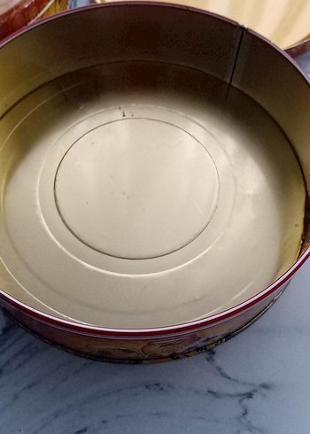 Parlak Bej Bal Desenli Metal Saklama Kutusu - Görsel 3