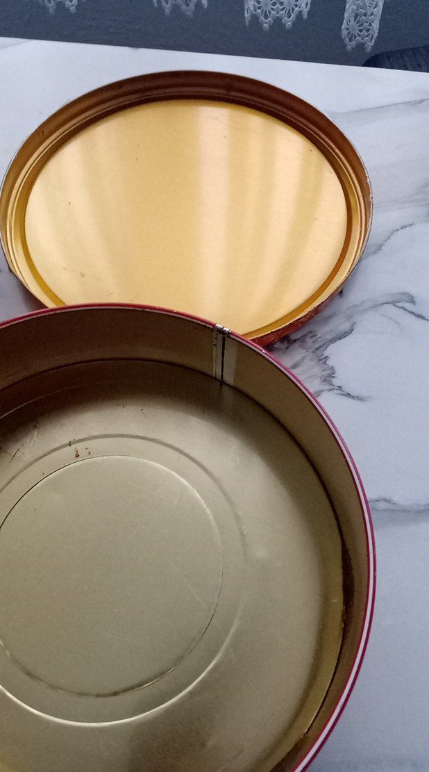 Parlak Bej Bal Desenli Metal Saklama Kutusu - Görsel 4