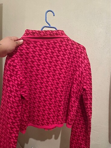 Trendyol & Milla Pembe bordo crop hırka