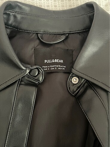 s Beden siyah Renk pull and bear deri ceket