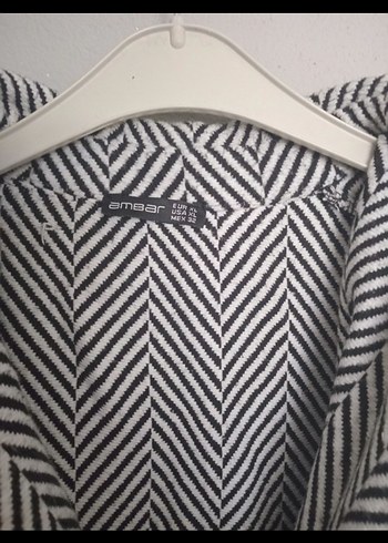 Diğer Gri Zebra Desenli Mini Street Wear Ceket