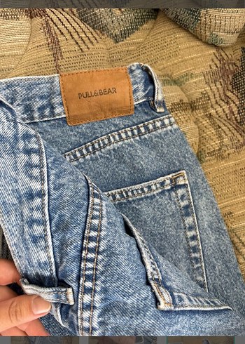 Pull and Bear Pull Bear Acik Mavi Yikamali Denim Jean