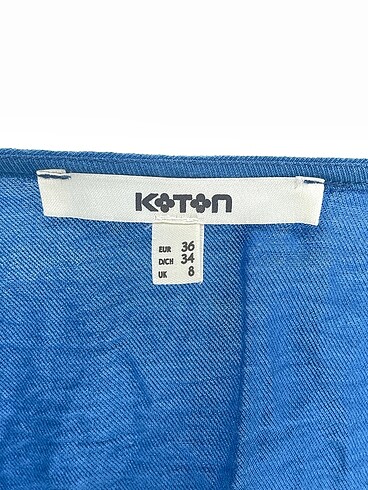 36 Beden mavi Renk Koton Kısa Elbise %70 İndirimli.