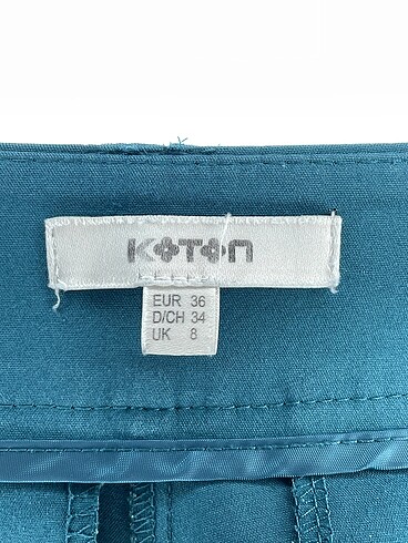36 Beden yeşil Renk Koton Kumaş Pantolon %70 İndirimli.