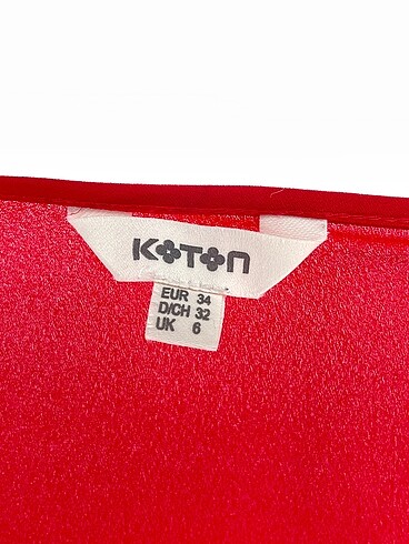 34 Beden kırmızı Renk Koton Bluz %70 İndirimli.