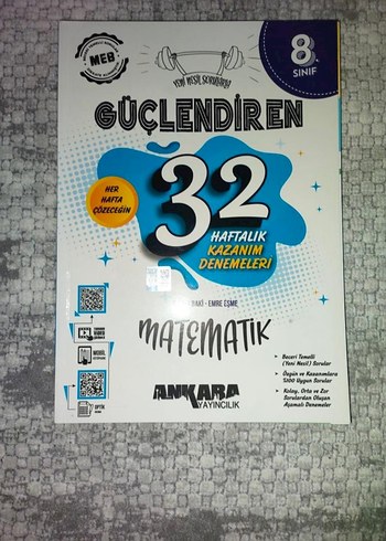 8. Sınıf Matematik 32 Haftalık Kazanım Denemeleri